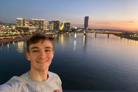 Kaiden Minter ’26, an international studies major, is spending spring semester studying with the Faculty of Political Science at the University of Belgrade in Serbia.
