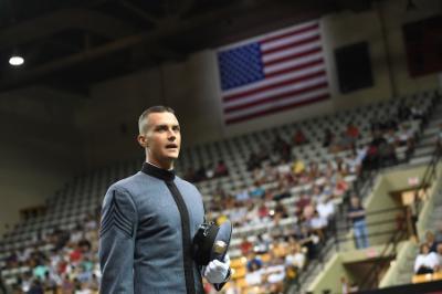 Addison Hagan, the midshipmen company commander for the Marine Company at VMI.