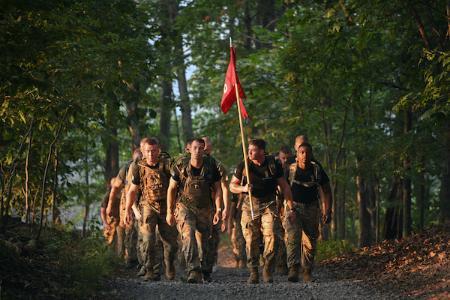 Sebastian Ramirez '24, part of Marine Company as the Midshipman Company Gunnery Sergeant and physical training instructor.