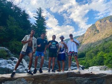 Students at VMI during a summer 2023 study abroad engineering program in Rome.