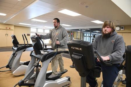 Doug Crabb has inspired co-worker, Jacob Hall, to also get in shape.