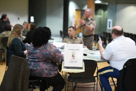 Faculty and staff participating in the program Emerging Leaders, which fosters professional development and leadership opportunities.