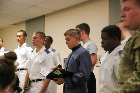 Cadets at VMI participating in the Glee Club