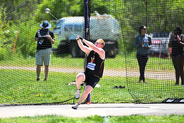 Andrew Granger '24 is a thrower on Virginia Military Institute's Track and Field Team