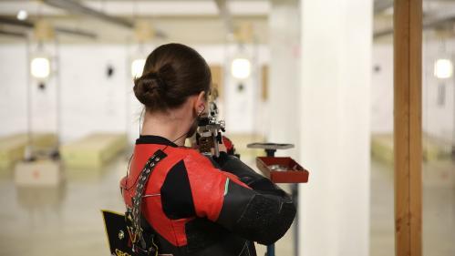 Katie Grochalski, part of the VMI Rifle team