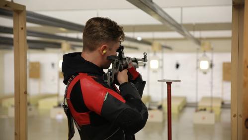 Christopher Hicks, part of VMI's Rifle team