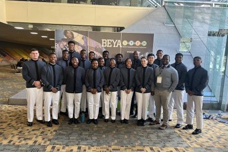 Members of the VMI delegation gather at the BEYA STEM Conference in Baltimore.