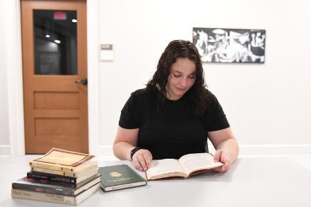 A student doing undergraduate research for VMI's SURI program