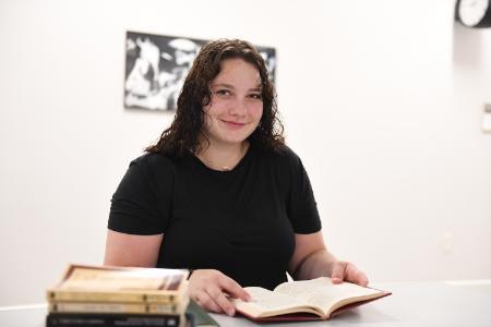 A student doing undergraduate research for VMI's SURI program