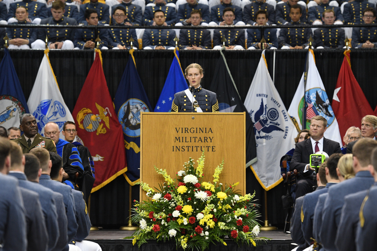 Virginia G. Townsend ’24, peer-elected valedictorian of the Class of 2024 speaks at Commencement.