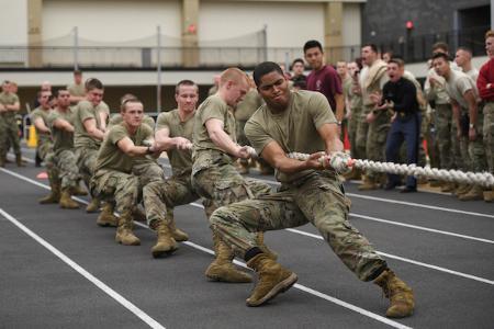 Rat Olympics is a competition between the rats of each company, and the culmination of Rat Challenge, a vigorous 10-week program that provides leadership opportunities for upper-class cadets, while at the same time stretching rats physically and mentally at VMI.