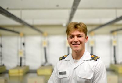 Christopher Hicks, part of VMI's Rifle team