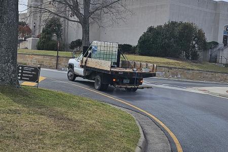 Brining system for roadways in and around post