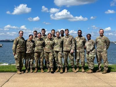 Members of VMI's Air Force ROTC attend the Air, Space & Cyber Conference in Maryland.