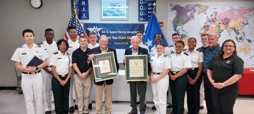 Gen. John P. Jumper, a distinguished alumnus of the Virginia Military Institute ('66), visited Detachment 880