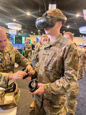 Members of VMI's Air Force ROTC attend the Air, Space & Cyber Conference in Maryland.