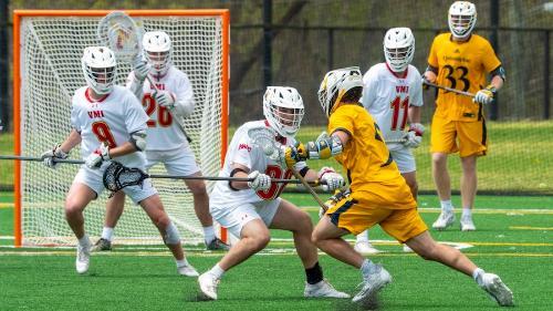 Kyle Webster, VMI Lacrosse captain, on the field