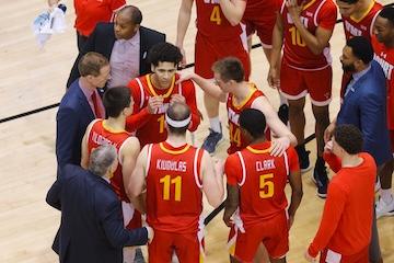 VMI's basketball team at the SoCon Tournament in Asheville, North Carolina.