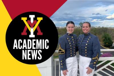 Alexa Avery ’25 and Amber Strapponi ’26 celebrate their paper being selected for publication and presentation at a conference in Sweden.