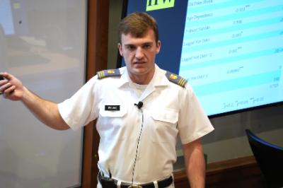 Harrison Williams ’25, a cadet at Virginia Military Institute majoring in economics and business, researched the wisdom of investing in the United States for his honors project, “Sustainable Debt Limit Estimates for the U.S. and 20 Other OECD Countries.”