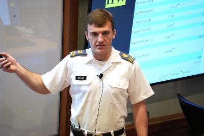 Harrison Williams ’25, a cadet at Virginia Military Institute majoring in economics and business, researched the wisdom of investing in the United States for his honors project, “Sustainable Debt Limit Estimates for the U.S. and 20 Other OECD Countries.”