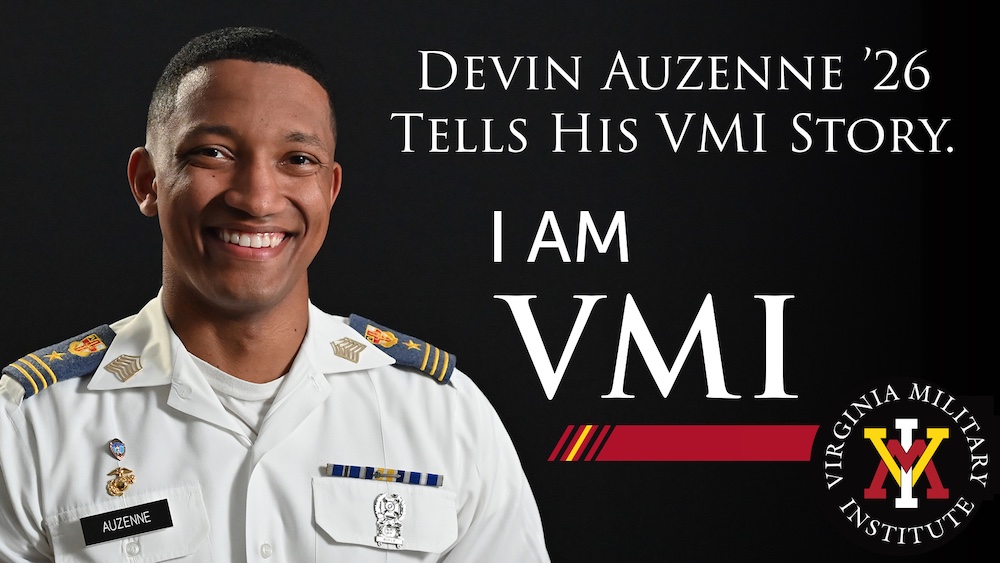 Devin Auzenne ’26, regimental commander, I Am VMI