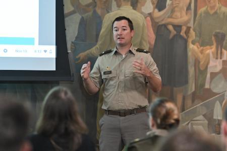 Col. Steven Knepper discusses the requirements and application procedure for the Rhodes Scholarship.