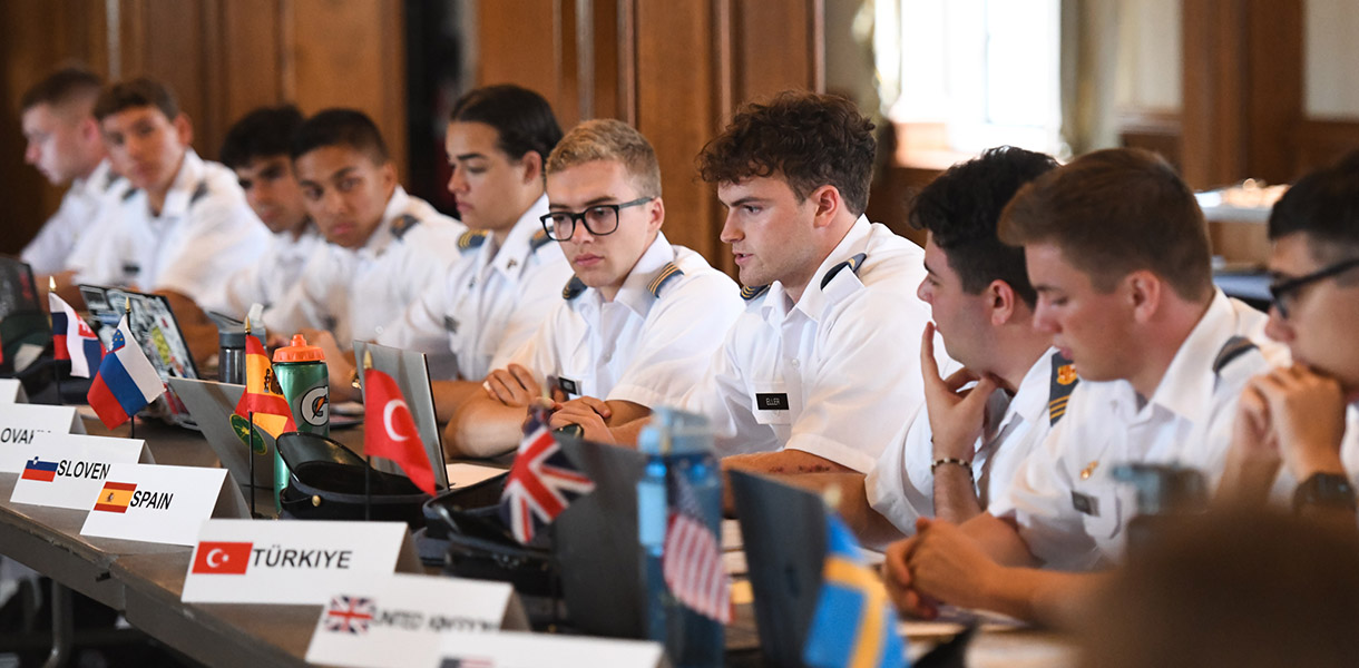 Students at VMI, known as cadets, participate in a model NATO experience as part of their academic journey and leadership training at this historic military college in Virginia.