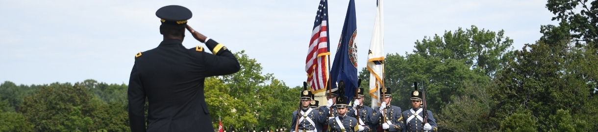 Superintendent MG Wins salutes cadet leadership