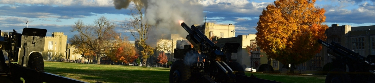 cannons on post in the fall