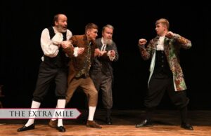 Cadets and community members perform in a play for VMI's theater.