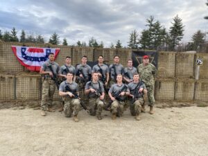 The VMI combat shooting club team poses for a picture.