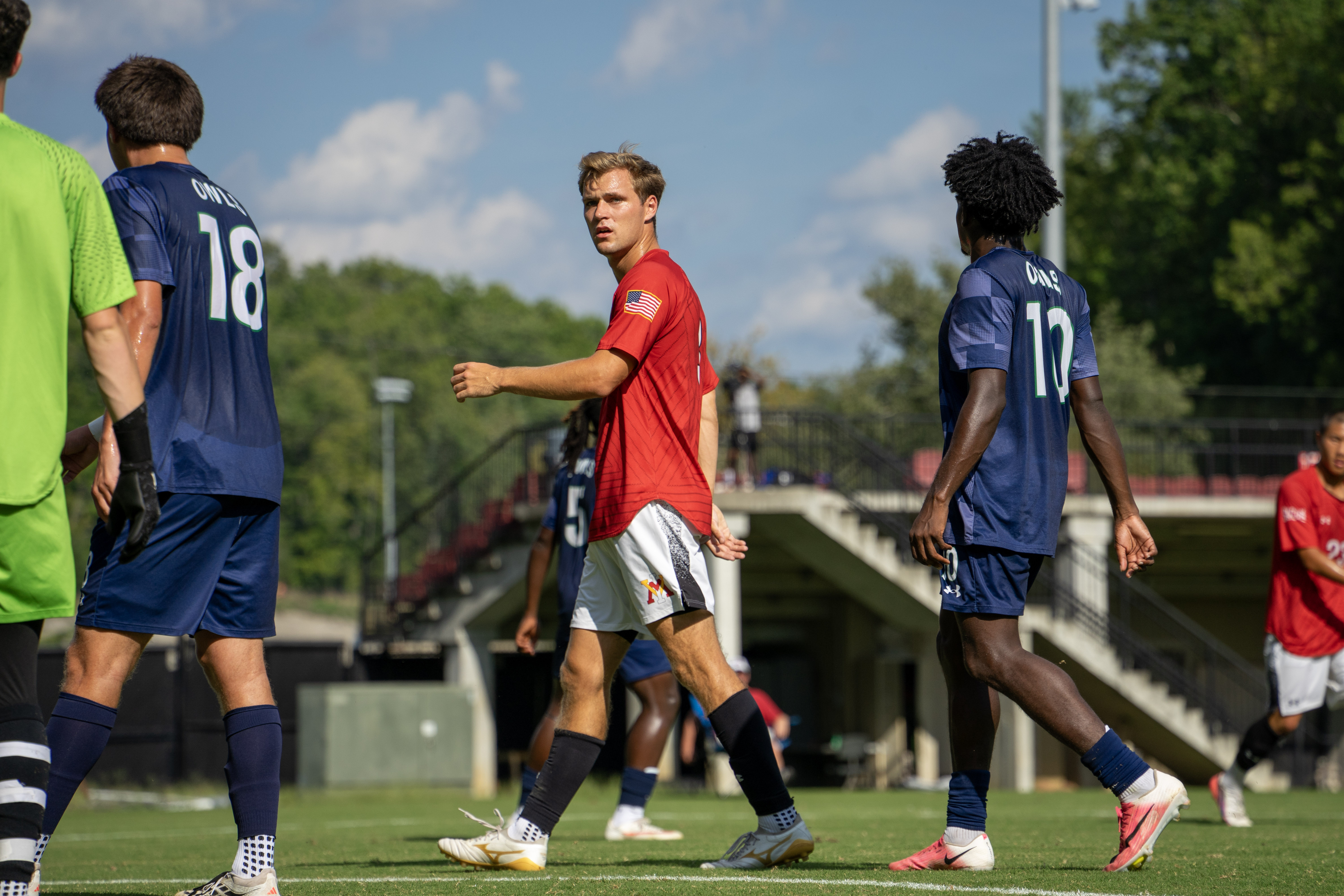 Jack Miller playing soccer for VMI.