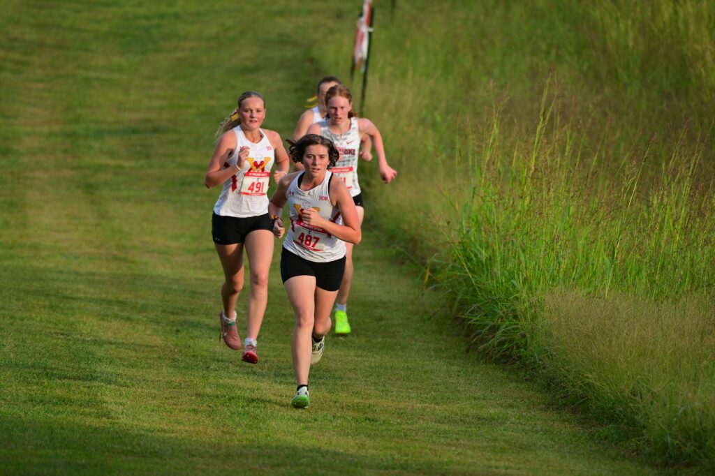 Samantha Layton running cross country for VMI.