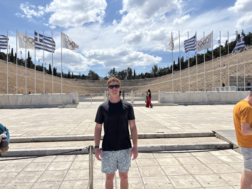 Max Perry in Greece during study abroad.