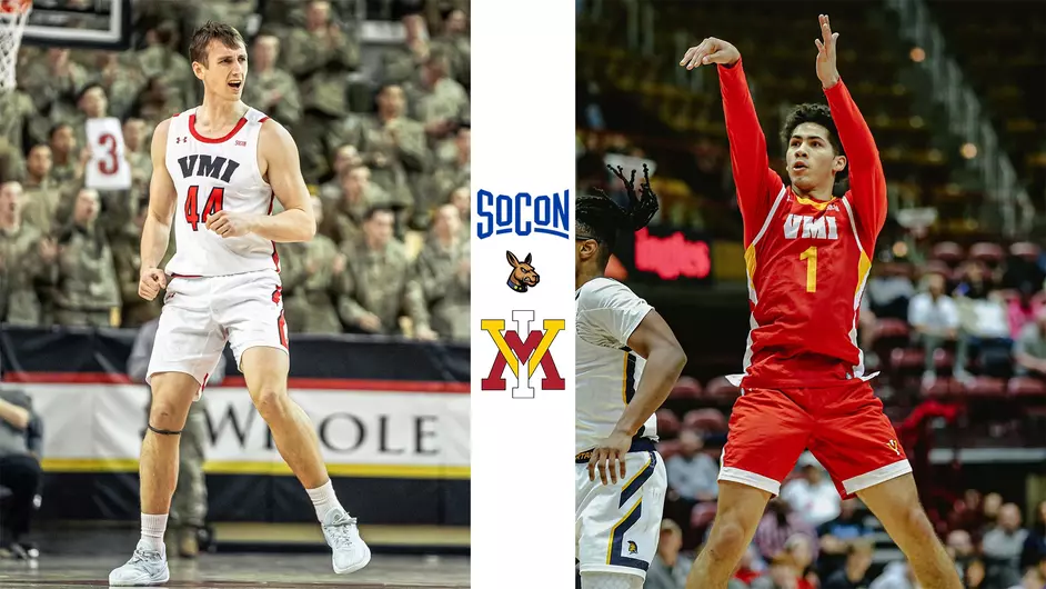 Johnson and Bradley, with SoCon and VMI logos.